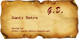 Gantz Detre névjegykártya